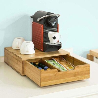 Koffiecapsule houder | Bamboe | Theezakjes | Koffiezetapparaat | Lade