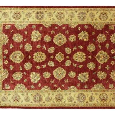 Afghan Chobi Ziegler 226x173 Hand-knotted Carpet 170x230 Red Floral Short Pile Orient
