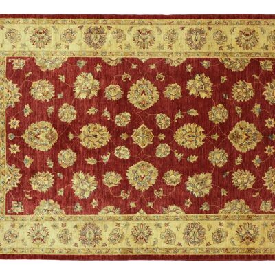 Afghan Chobi Ziegler 226x173 Tapis noué main 170x230 Rouge Floral Pile Courte Orient