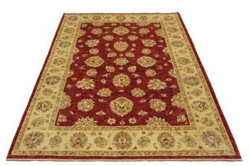 Afghan Chobi Ziegler 226x173 Tapis noué main 170x230 Rouge Floral Pile Courte Orient 2