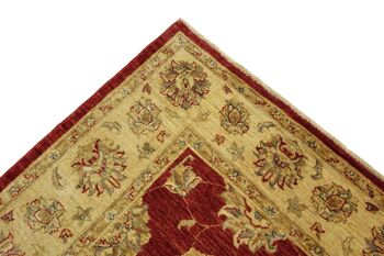 Afghan Chobi Ziegler 226x173 Tapis noué main 170x230 Rouge Floral Pile Courte Orient 5