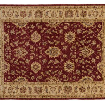 Afghan Chobi Ziegler 203x146 hand-knotted carpet 150x200 red oriental, short pile