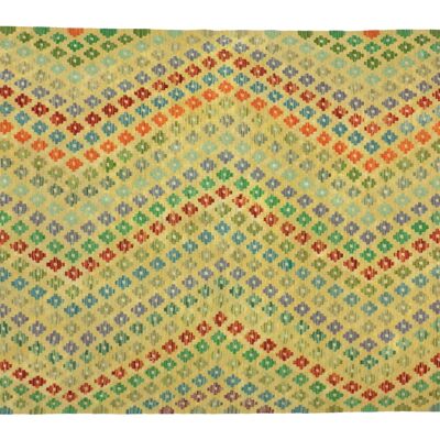 Afghan Maimana Kilim Colorful 244x173 Hand-Woven Carpet 170x240 Handcraft Orient Room