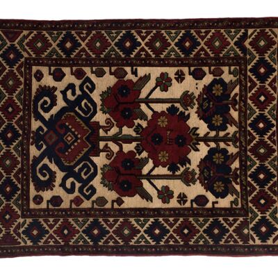 Afghan Gol Barjasta 178x120 hand-woven carpet 120x180 multicolored flower pattern
