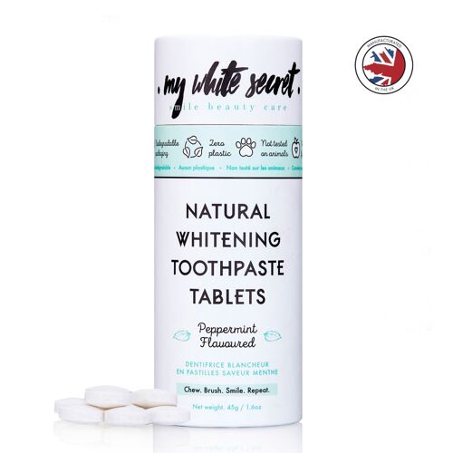 Natural whitening toothpaste tablets