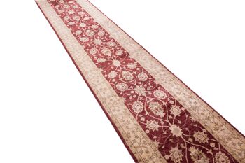 Tapis Afghan Chobi Ziegler 434x86 noué main 90x430 tapis de passage rouge oriental 3