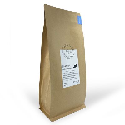 Mittel geröstete Kaffeebohnen aus Ruanda - 1000 g. Zum Übergießen gemahlen.