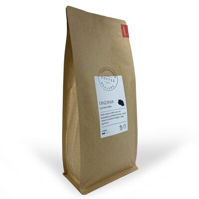 Hell geröstete Kaffeebohnen aus Tansania - 1000 g. Geschliffen für Kolbenkanne.