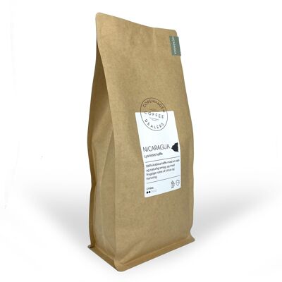 Granos de café tostado ligero de Nicaragua - 1000 g. Molido para jarra de pistón.