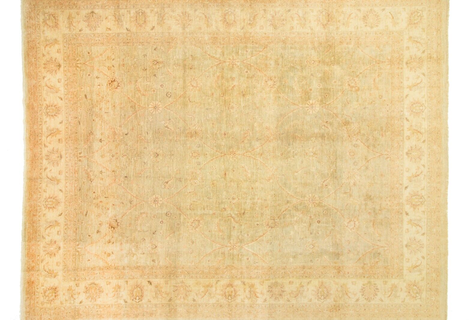 Afghan Chobi Ziegler 465x371 tappeto annodato a mano 370x470 beige motivo floreale pelo corto