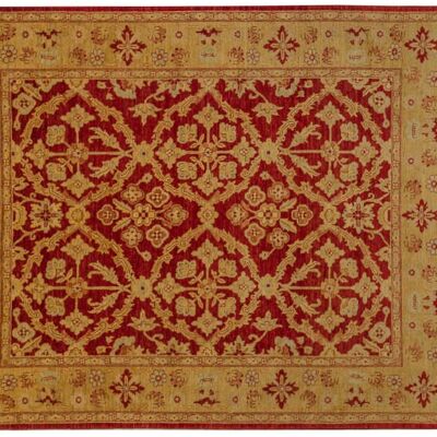Afghan Chobi Ziegler 291x242 alfombra anudada a mano 240x290 patrón de flores doradas pelo corto