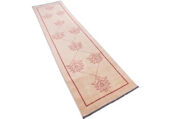 Tapis Afghan Chobi Ziegler 301x71 noué main 70x300 tapis de passage beige oriental 3