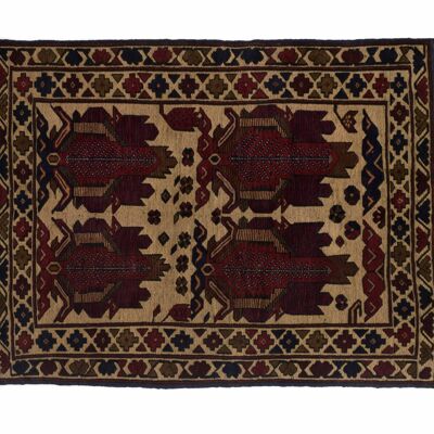 Tapis Afghan Gol Barjasta 185x116 tissé main 120x190 motif fleur multicolore