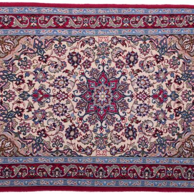 Perser Isfahan 101x71 Handgeknüpft Teppich 70x100 Mehrfarbig Orientalisch Kurzflor