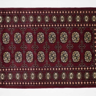 Pakistan Silk Touch 154x91 tappeto annodato a mano 90x150 rosso orientale, pelo corto, orient