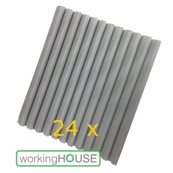 Bandes de serrage Workinghouse pour bandes d'intimité en PVC (24 pièces) - gris clair 1