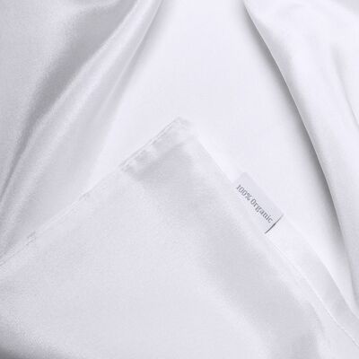 Weißer Seidensatin Kissenbezug - 2x Standard NL 60 x 70cm