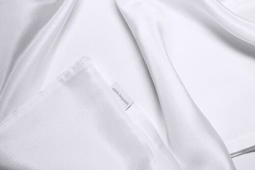 White Silk Satin Pillowcase set - 2x Standard 50x70cm
