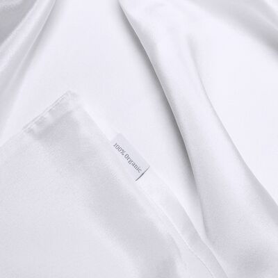 White Silk Satin Pillowcase set - 2x Standard 50x70cm