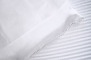 Parure de taies d'oreiller en satin de soie blanc - 2x King 50x90cm 8