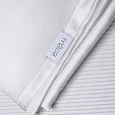White Silk Satin Pillowcase set - 2x King 50x90cm