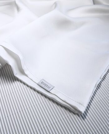 Ensemble de taies d'oreiller en satin de soie blanc - 2x Standard NL 60x70cm 3