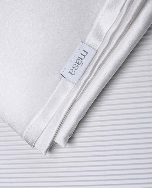 White Silk Satin Pillowcase set - 2x Standard NL 60x70cm