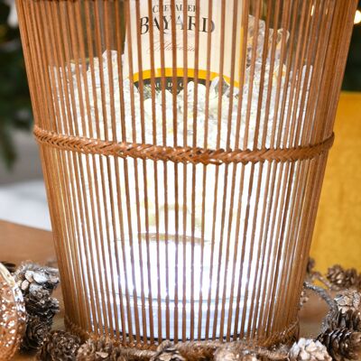 Cubo de champán LED recargable Konbo ratán miel