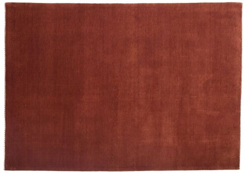 Loribaft 240x171 Handgeknüpft Teppich 170x240 Rot Einfarbig Kurzflor Orient Rug