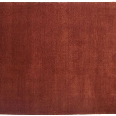 Loribaft 240x171 hand-knotted carpet 170x240 red monochrome short pile Orient rug