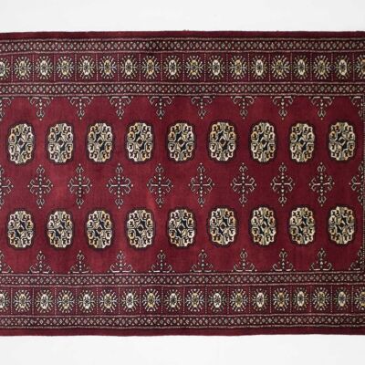 Pakistan Silk Touch 157x96 Hand Knotted Carpet 100x160 Brown Geometric Pattern