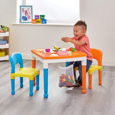 Ensemble de table et de chaises d'activités 3-en-1 polyvalentes pour enfants