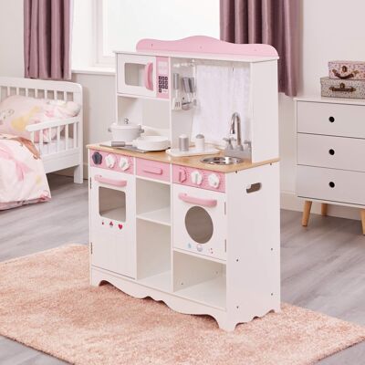 Children's Country Play Kitchen With Accessories