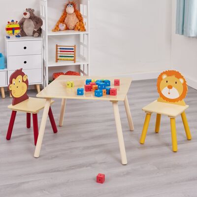 Ensemble table et 2 chaises Jungle