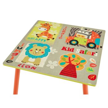Ensemble table et chaises carrées Kid Safari 6