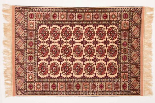 Afghan Mauri Kabul 158x112 Handgeknüpft Teppich 110x160 Rot Geometrisch Muster Kurzflor