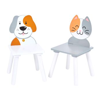 Ensemble de table et de chaises pour chat et chien pour enfants 3