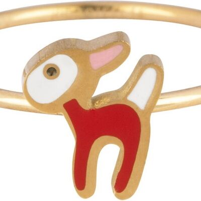 Deer Gold steel Children's ring