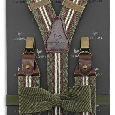 Sir Redman suspenders combi pack Dock Worker green