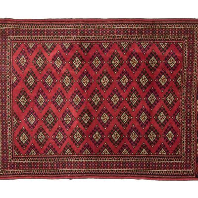 Caucasus Bukhara 130x80 alfombra anudada a mano 80x130 rojo oriental, pelo corto, oriente