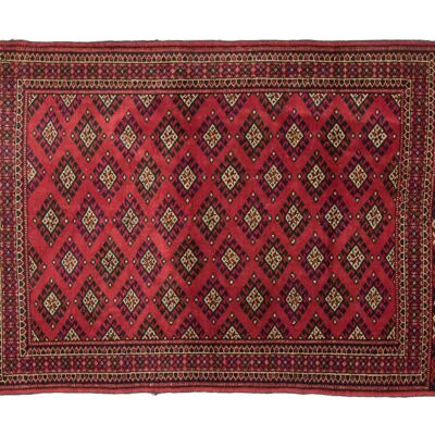 Kaukasus Buchara 130x80 Handgeknüpft Teppich 80x130 Rot Orientalisch Kurzflor Orient