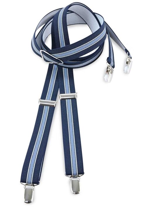 Sir Redman suspenders narrow blue stripes