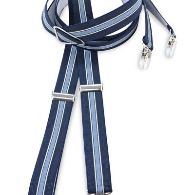 Sir Redman suspenders narrow blue stripes