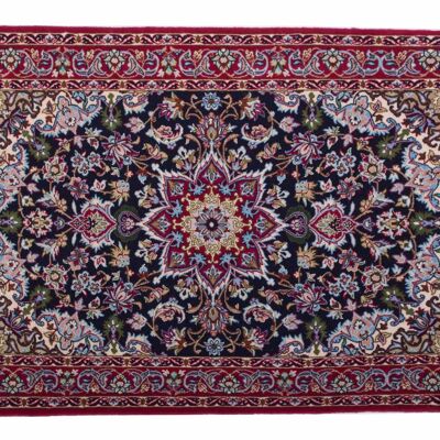 Perser Isfahan 106x69 Handgeknüpft Teppich 70x110 Mehrfarbig Orientalisch Kurzflor