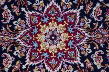 Tapis persan Ispahan 106x69 noué main 70x110 multicolore, oriental, poils courts 5