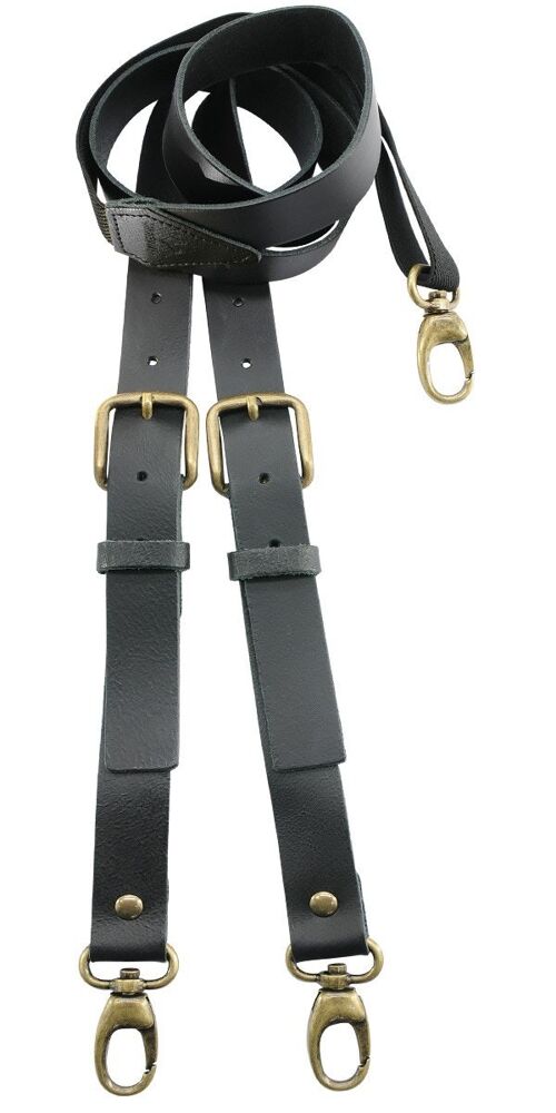 Sir Redman sturdy leather WORK suspenders black