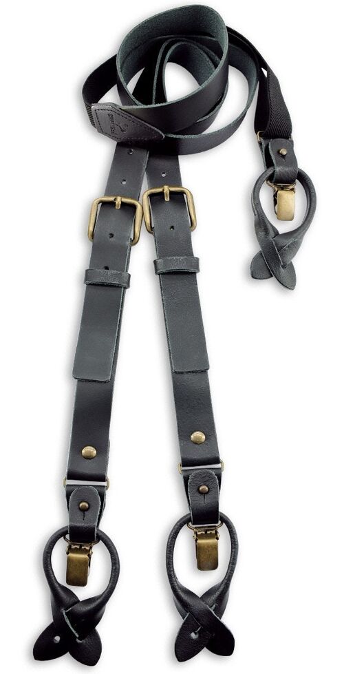 Sir Redman WORK suspenders black leather
