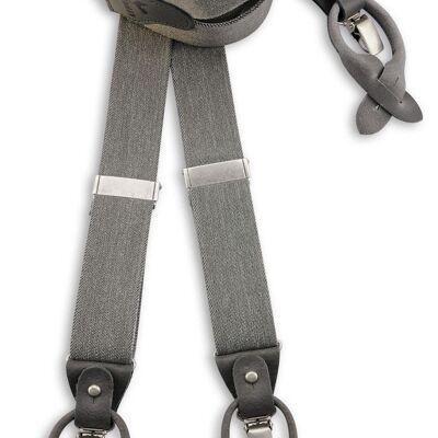 Sir Redman deluxe suspenders Denim Urban grey