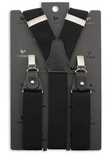Bretelles de luxe Sir Redman Essential noir 2