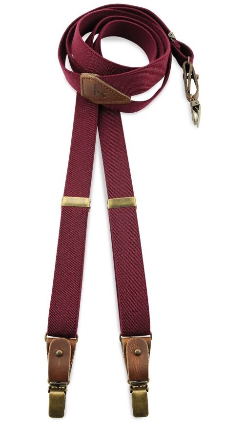 Sir Redman suspenders Buck Burgundy